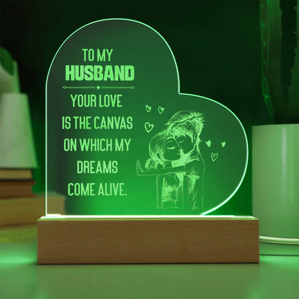 Engraved Heart - Husband