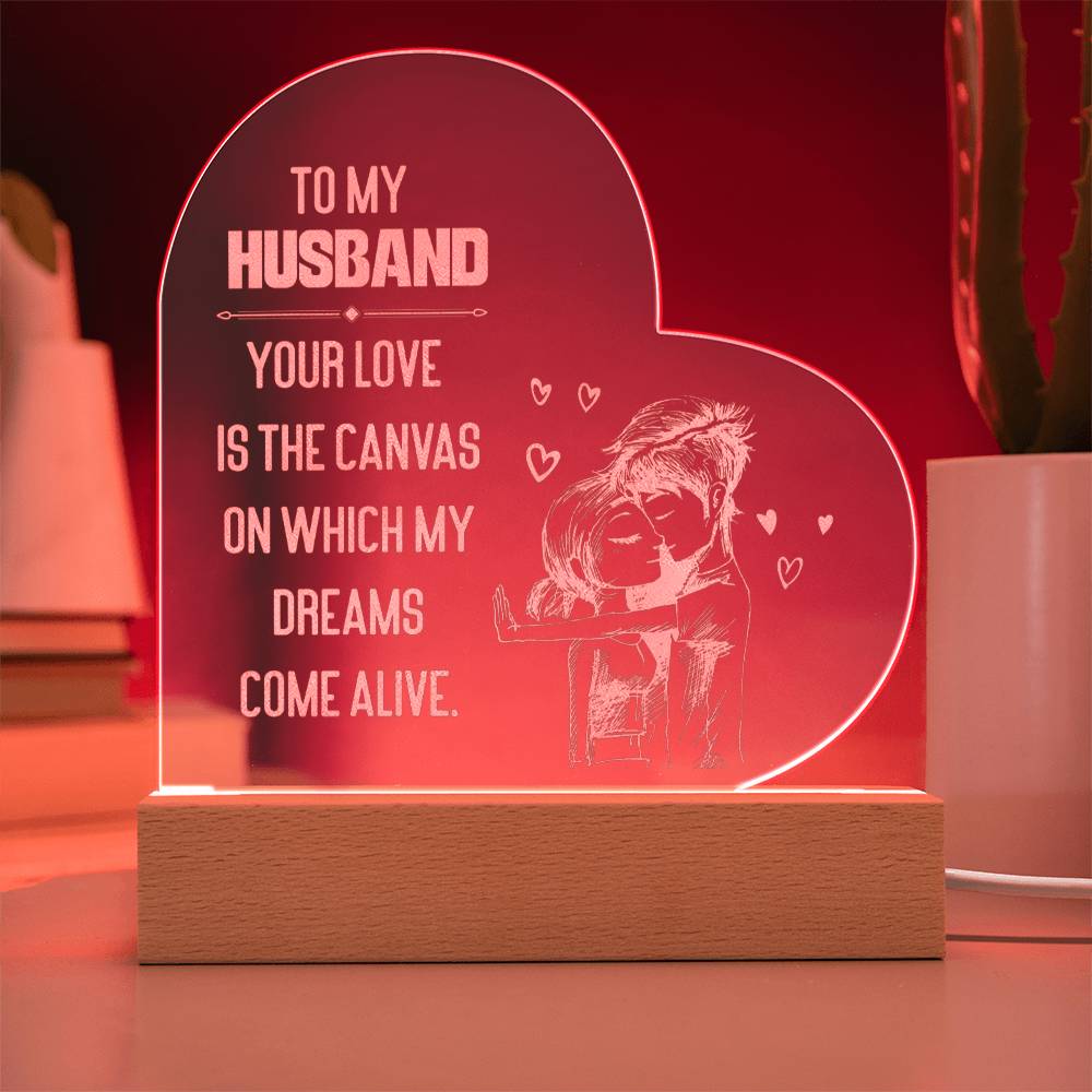 Engraved Heart - Husband