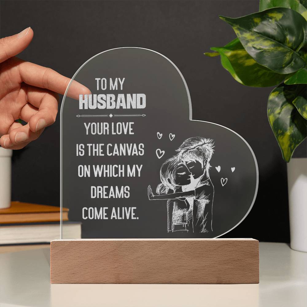 Engraved Heart - Husband