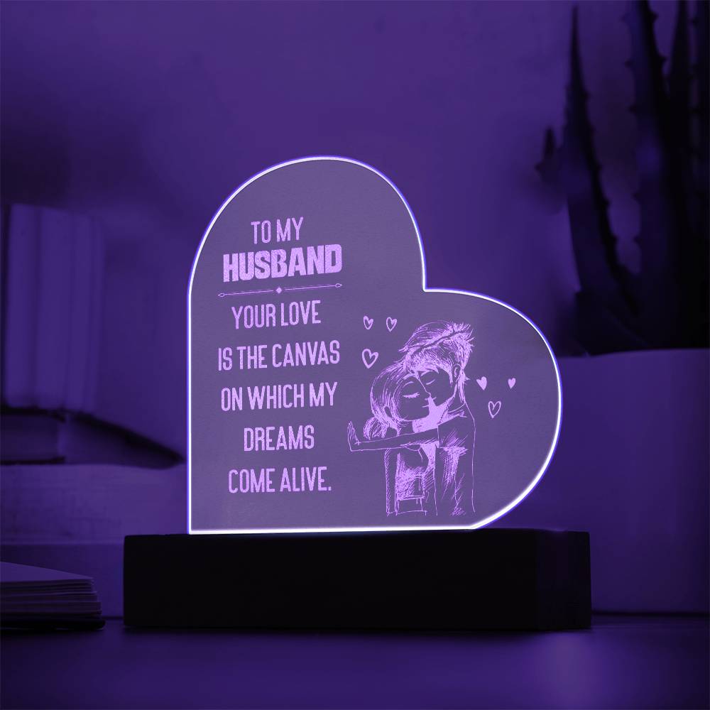 Engraved Heart - Husband