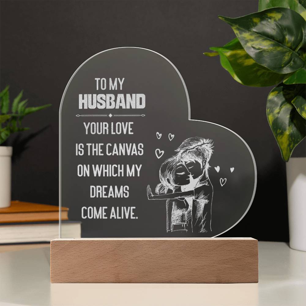 Engraved Heart - Husband