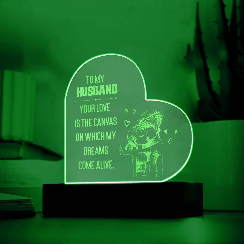 Engraved Heart - Husband