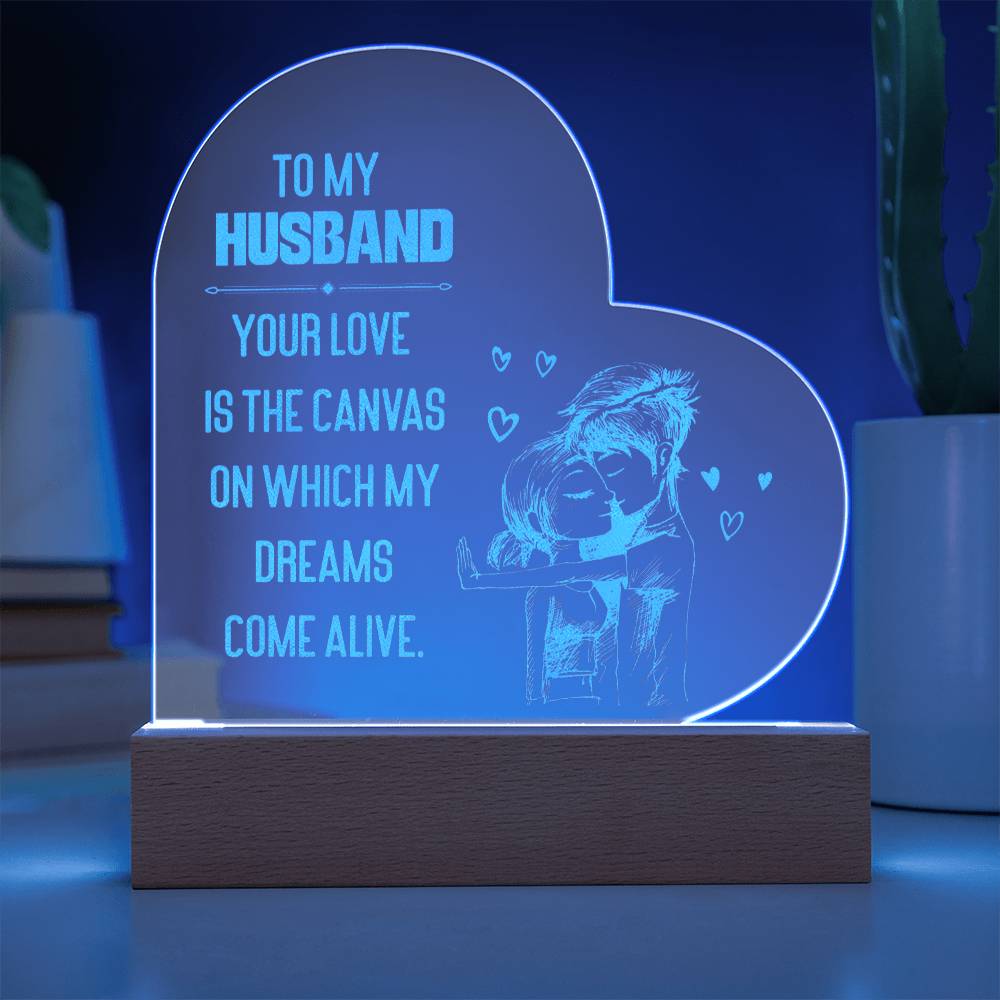 Engraved Heart - Husband