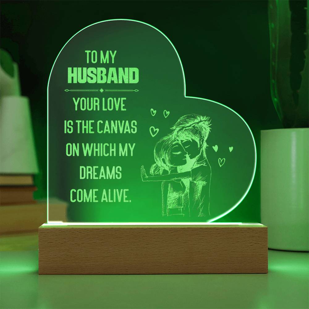 Engraved Heart - Husband