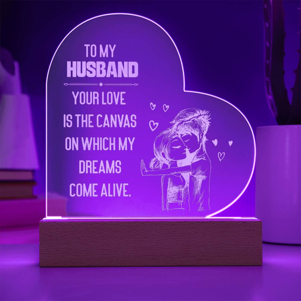 Engraved Heart - Husband