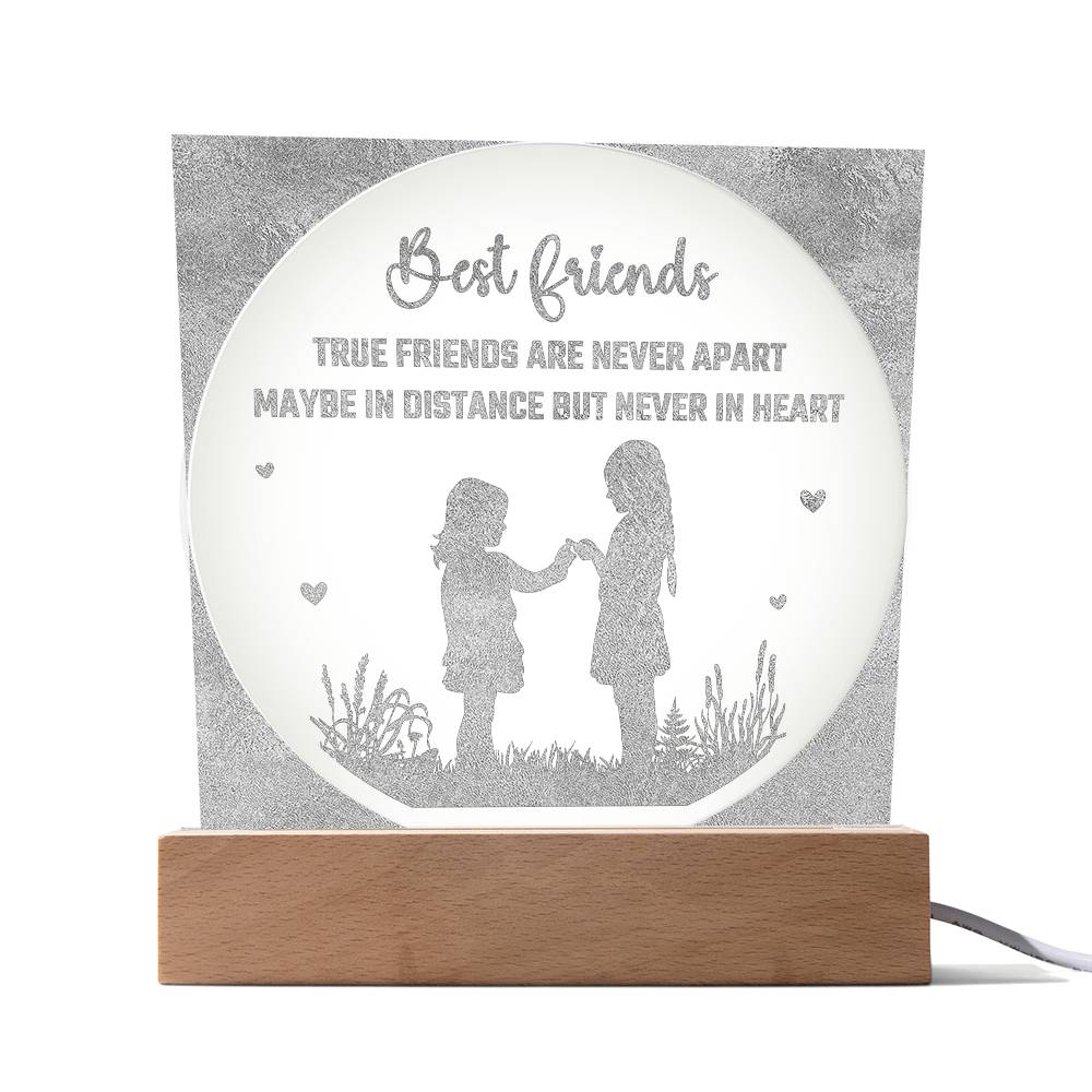 Testing Engraved Acrylic Circle - Best Friends