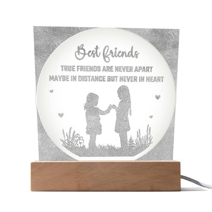 Testing Engraved Acrylic Circle - Best Friends