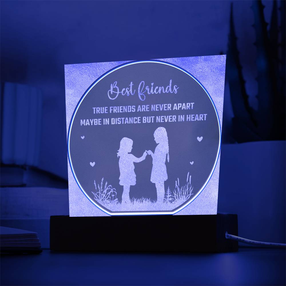 Testing Engraved Acrylic Circle - Best Friends