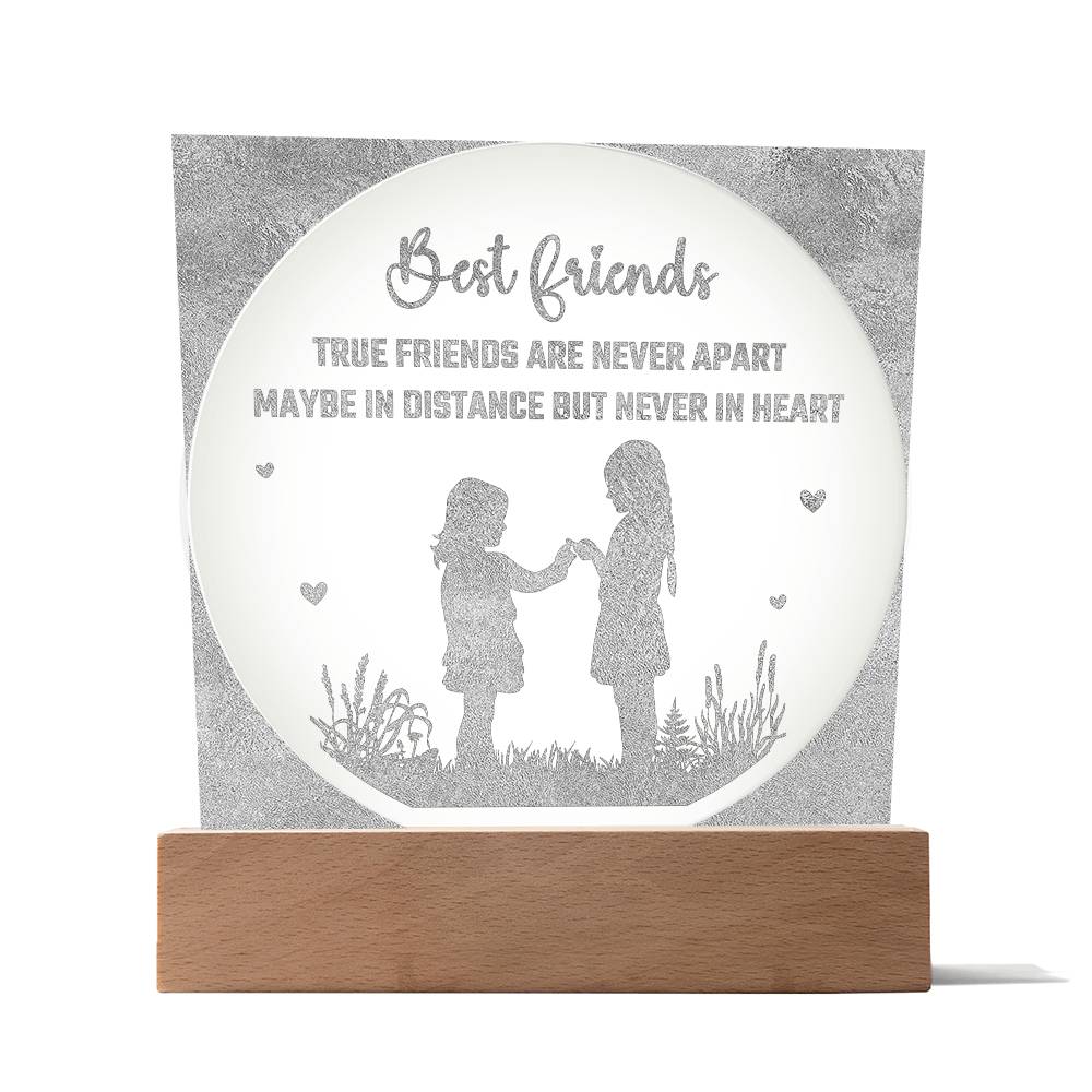 Testing Engraved Acrylic Circle - Best Friends