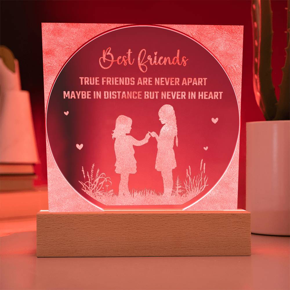 Testing Engraved Acrylic Circle - Best Friends