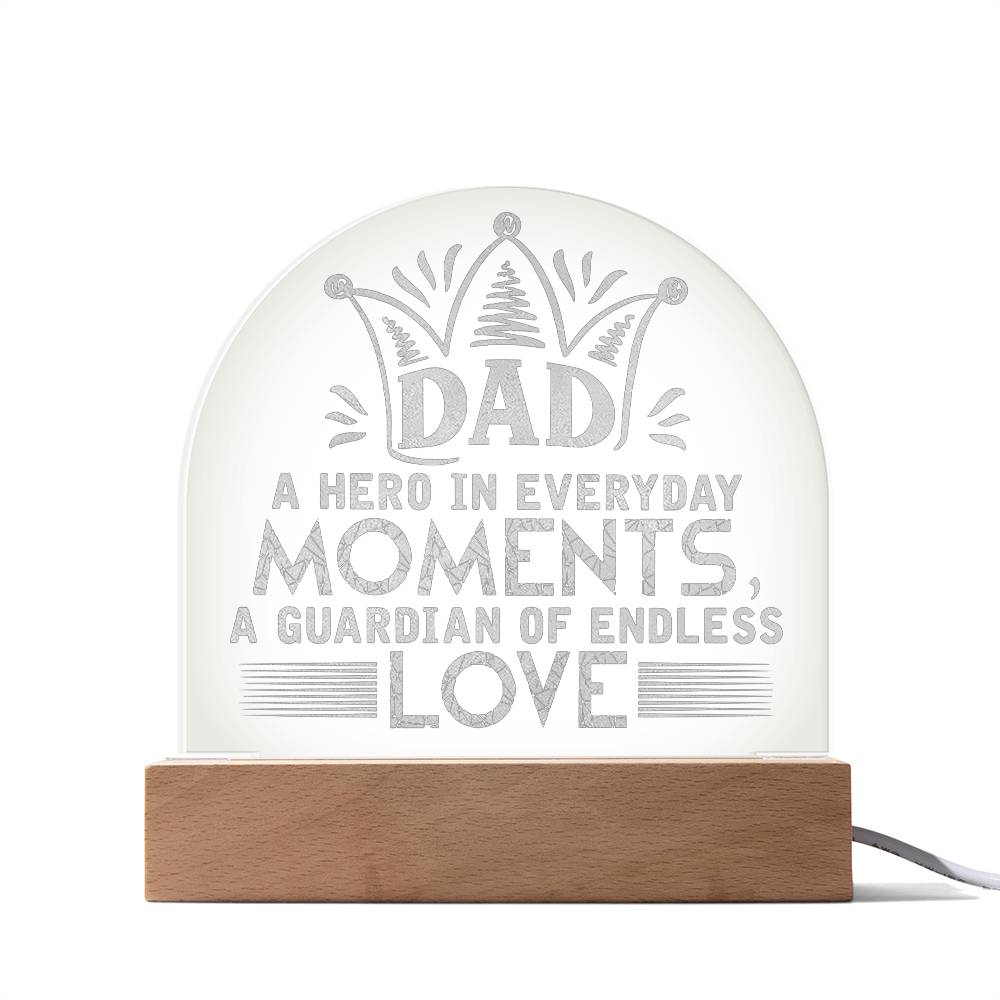 Engraved Acrylic Dome Test