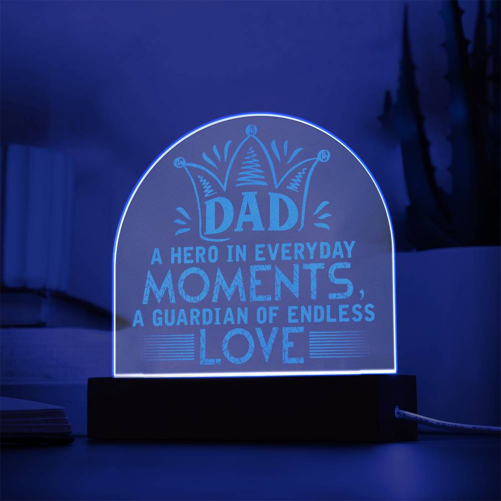 Engraved Acrylic Dome Test