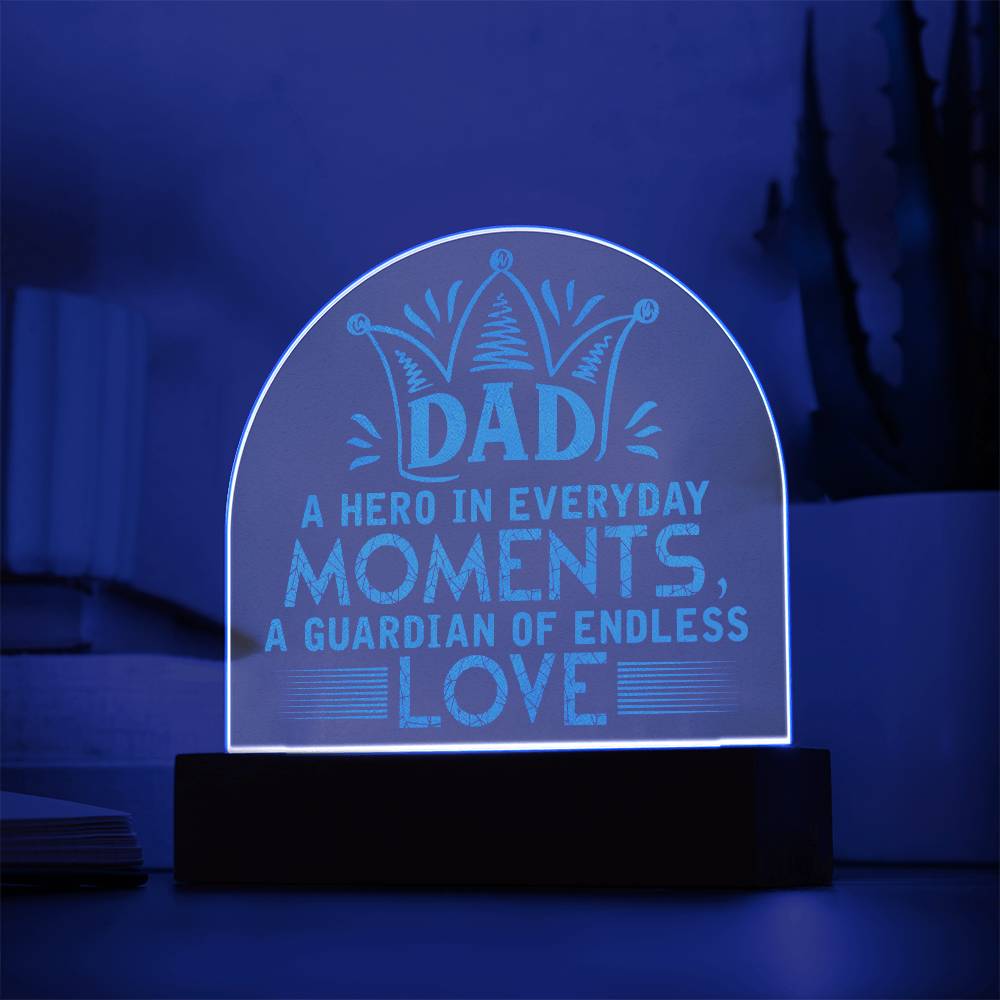 Engraved Acrylic Dome Test