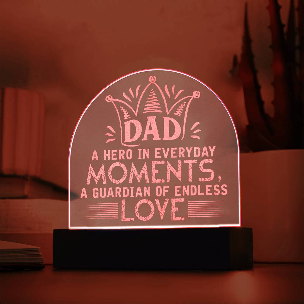 Engraved Acrylic Dome Test