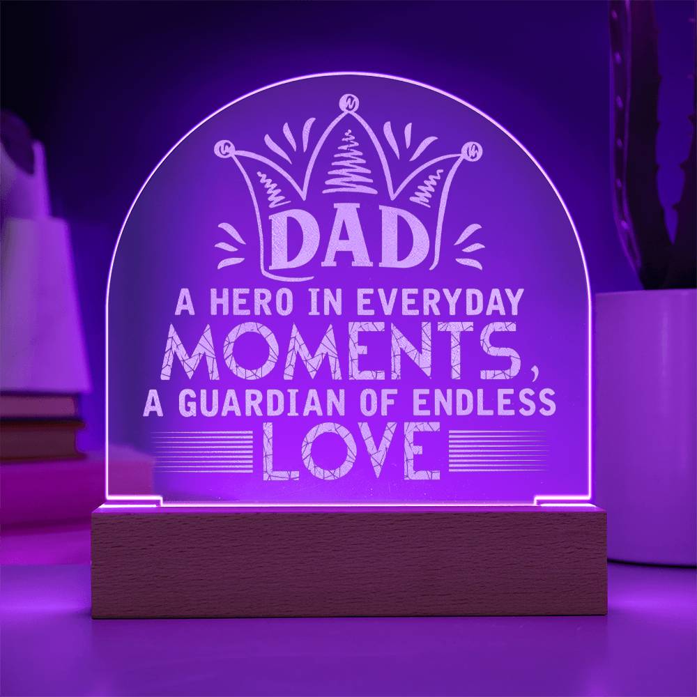 Engraved Acrylic Dome Test