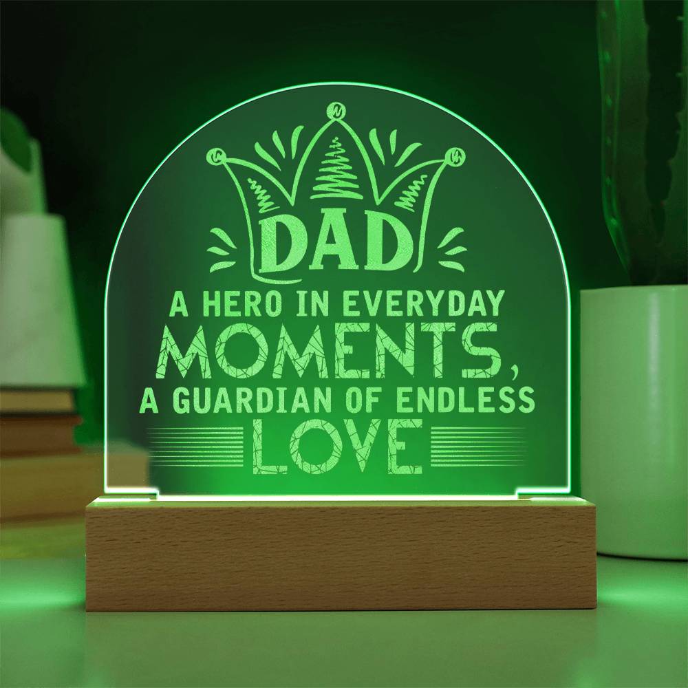 Engraved Acrylic Dome Test