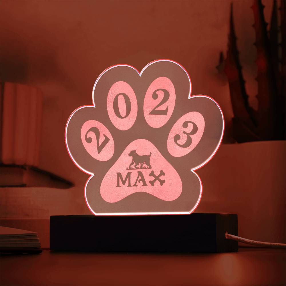 Engraved Paw Shape 10.31.23