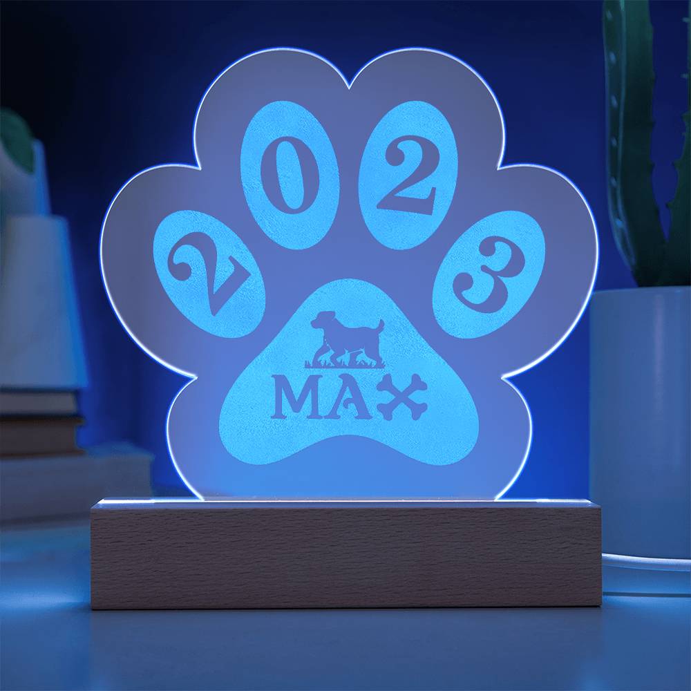 Engraved Paw Shape 10.31.23