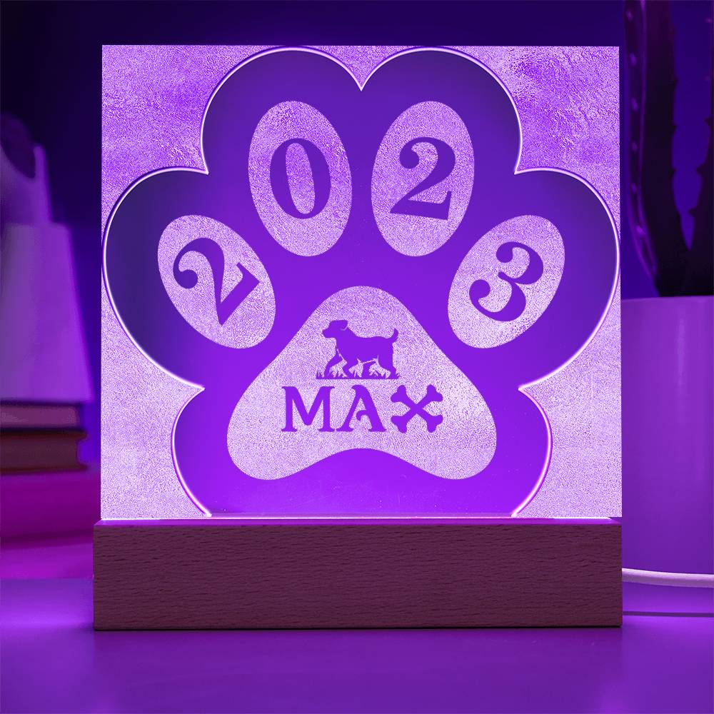 Engraved Paw Shape 10.31.23