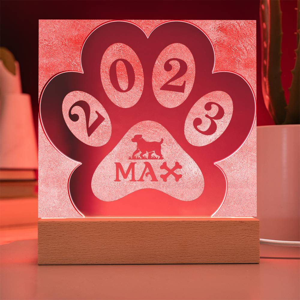 Engraved Paw Shape 10.31.23