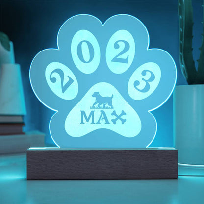 Testing Engraved Paw Acrylic