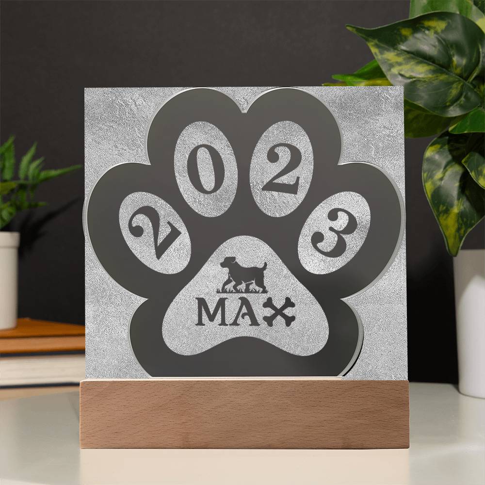 Engraved Paw Shape 10.31.23