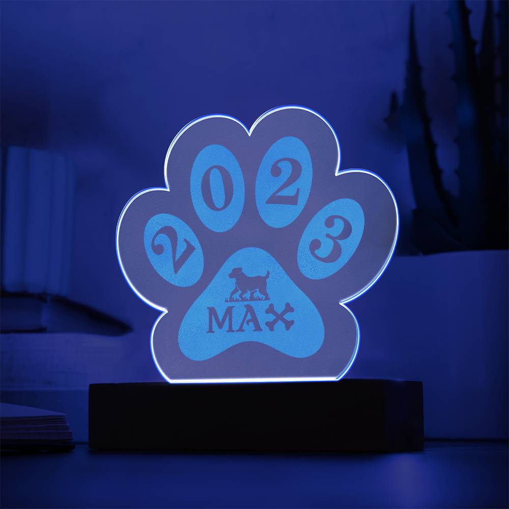 Engraved Paw Shape 10.31.23