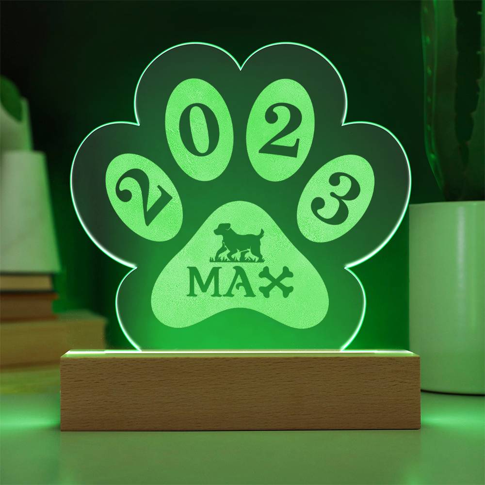 Engraved Paw Shape 10.31.23