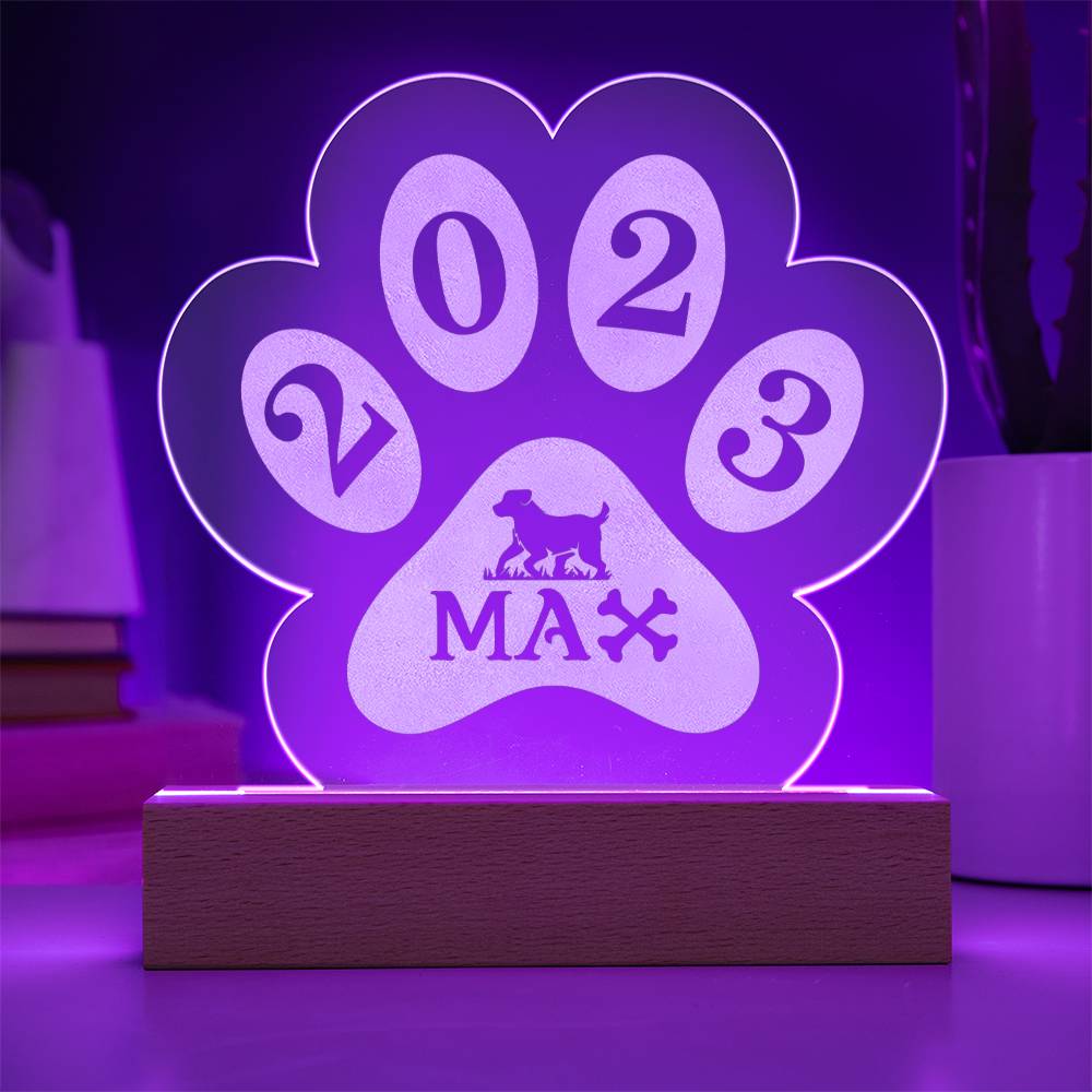 Engraved Paw Shape 10.31.23