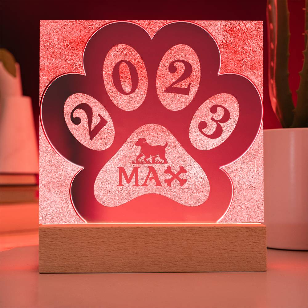 Engraved Paw Shape 10.31.23