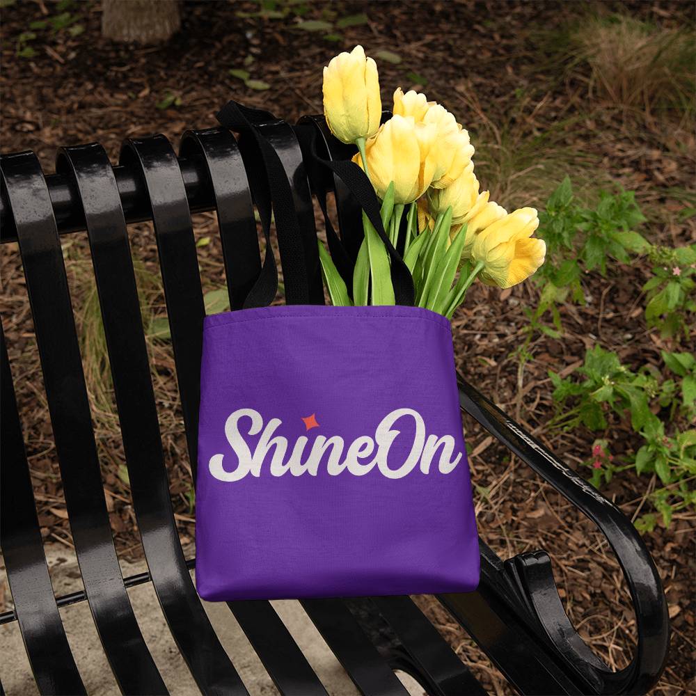 testing tote bag with colored handles