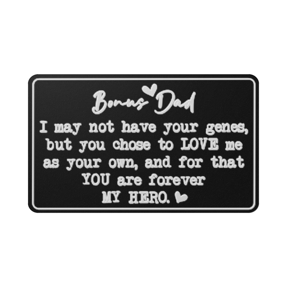 testing bonus dad wallet card