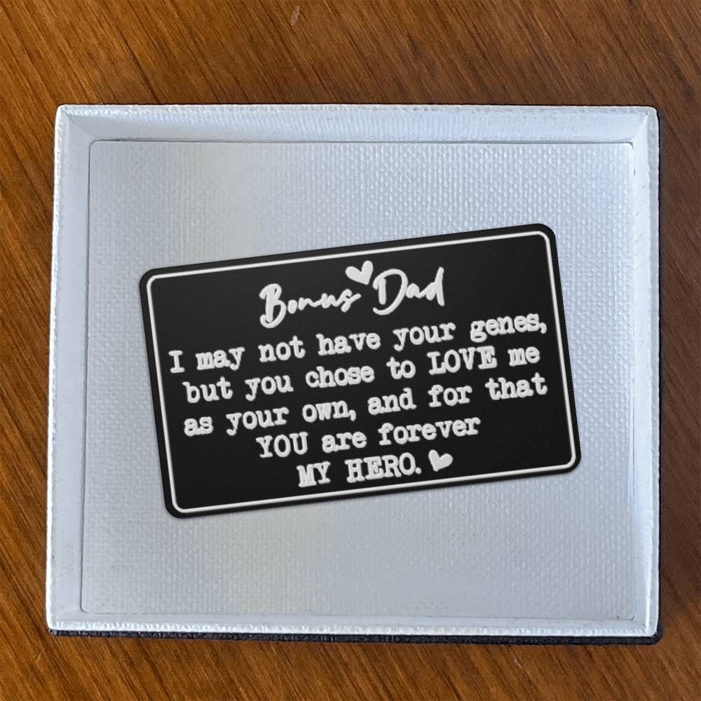 testing bonus dad wallet card