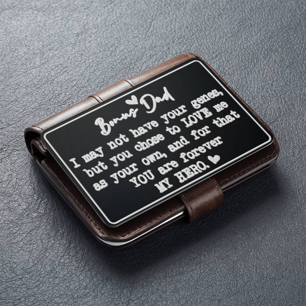 testing bonus dad wallet card