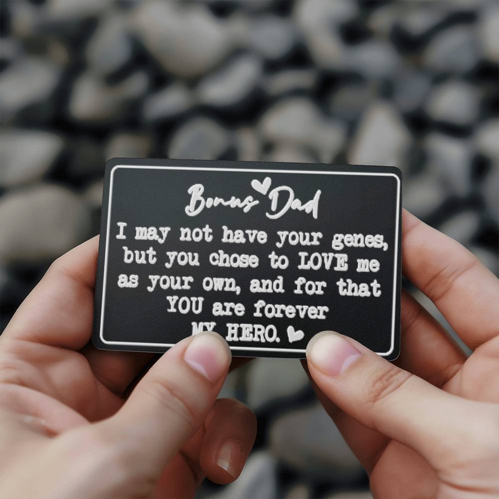 testing bonus dad wallet card
