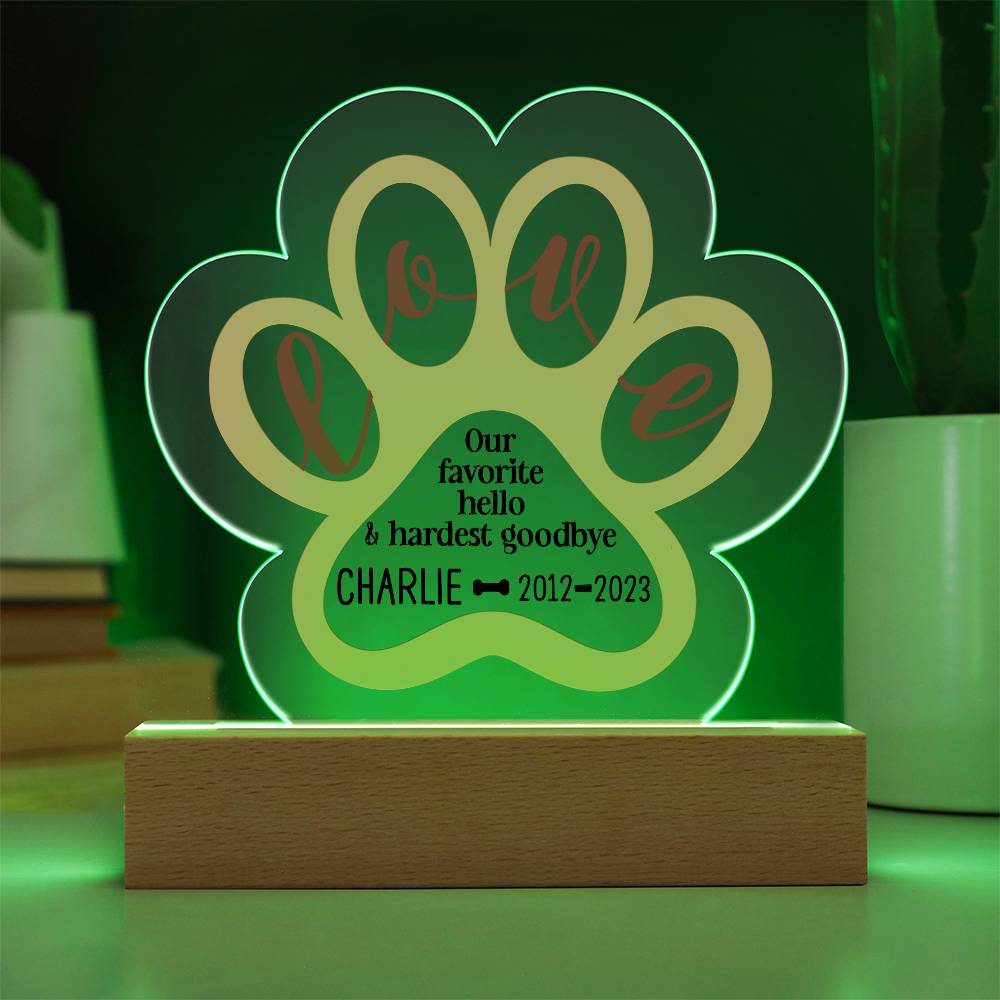 Testing Paw Print Acrylic renderings 7.26.24