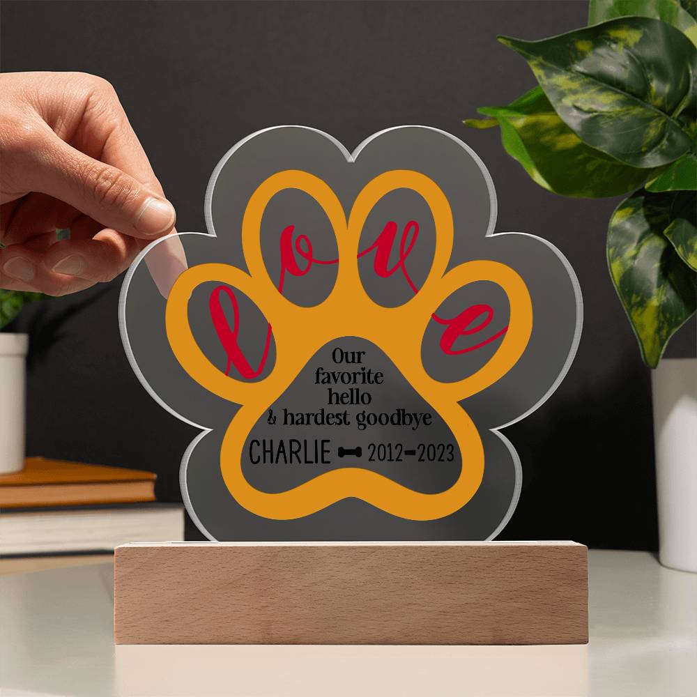 Testing Paw Print Acrylic renderings 7.26.24