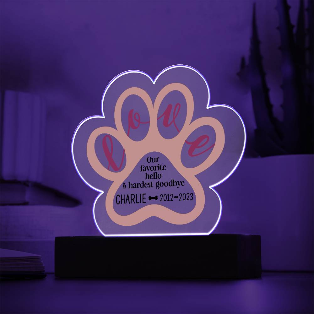 Testing Paw Print Acrylic renderings 7.26.24