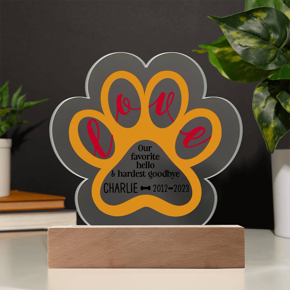 Testing Paw Print Acrylic renderings 7.26.24