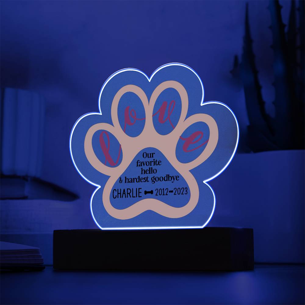 Testing Paw Print Acrylic renderings 7.26.24