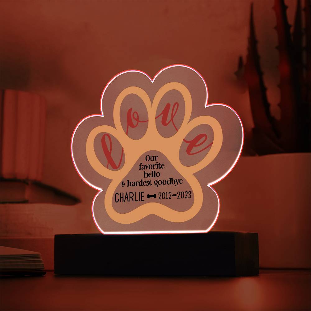 Testing Paw Print Acrylic renderings 7.26.24