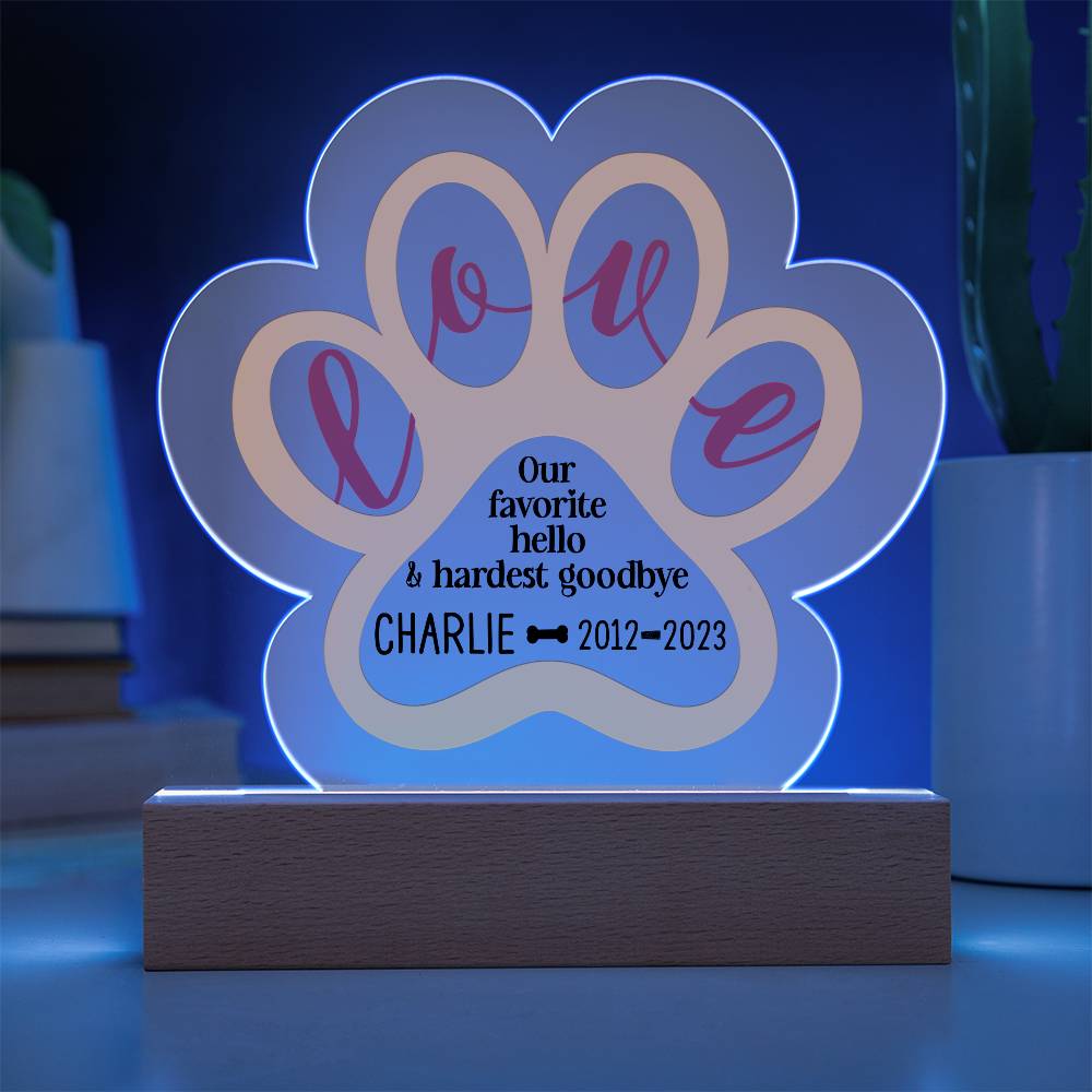 Testing Paw Print Acrylic renderings 7.26.24