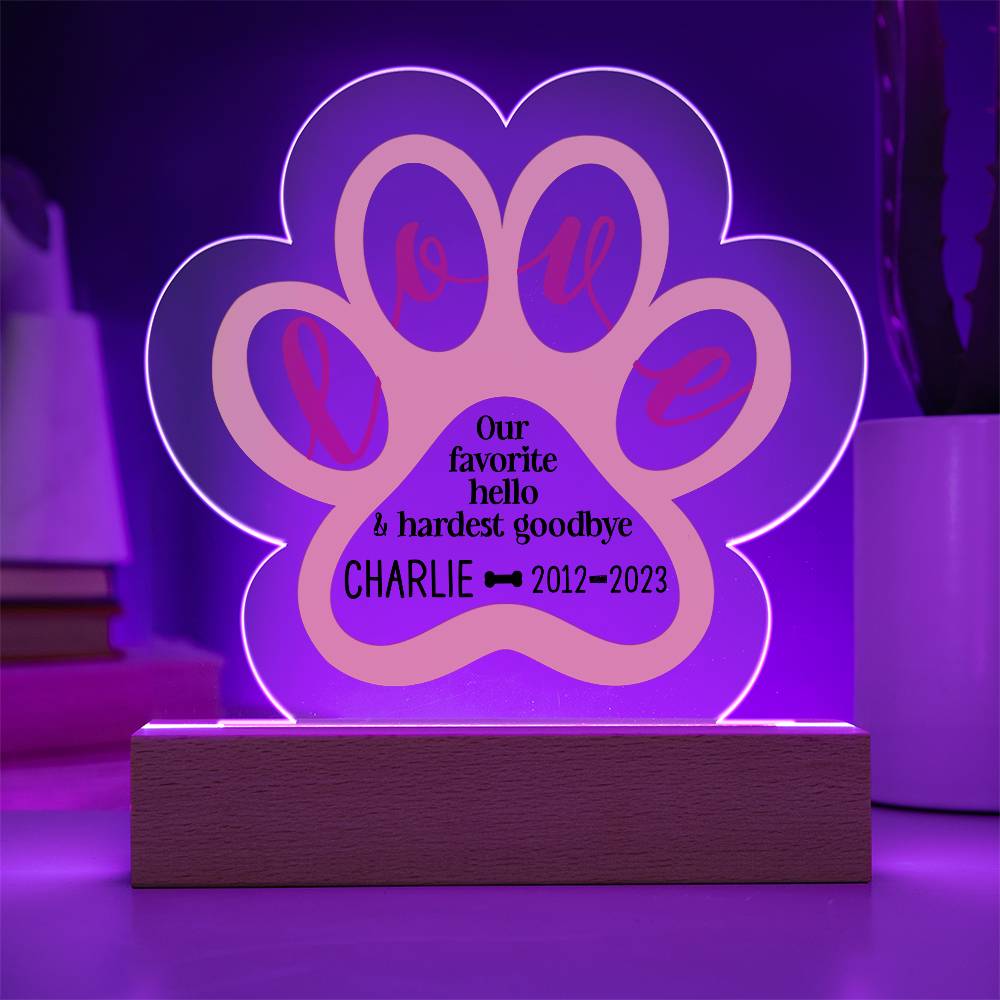Testing Paw Print Acrylic renderings 7.26.24