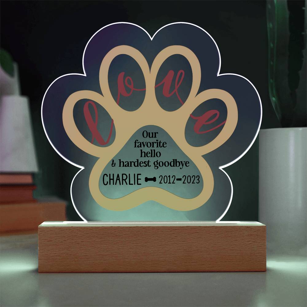 Testing Paw Print Acrylic renderings 7.26.24