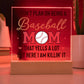 Baseball Mom Acrylic Square