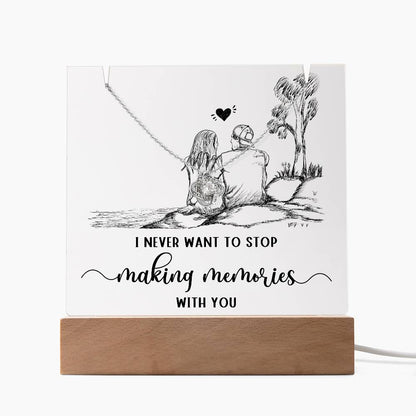Testing Love Knot Necklace + Square Acrylic Plaque