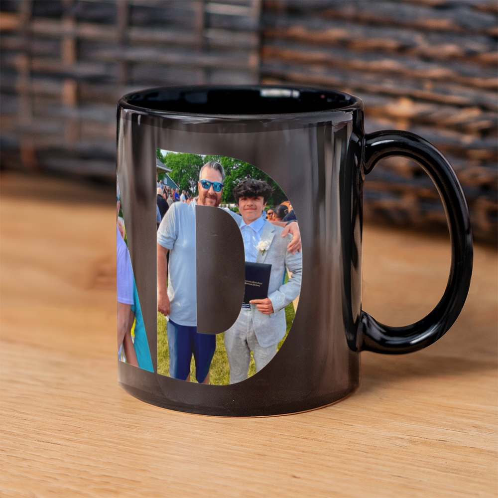 Black ceramic mug