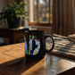 Black ceramic mug