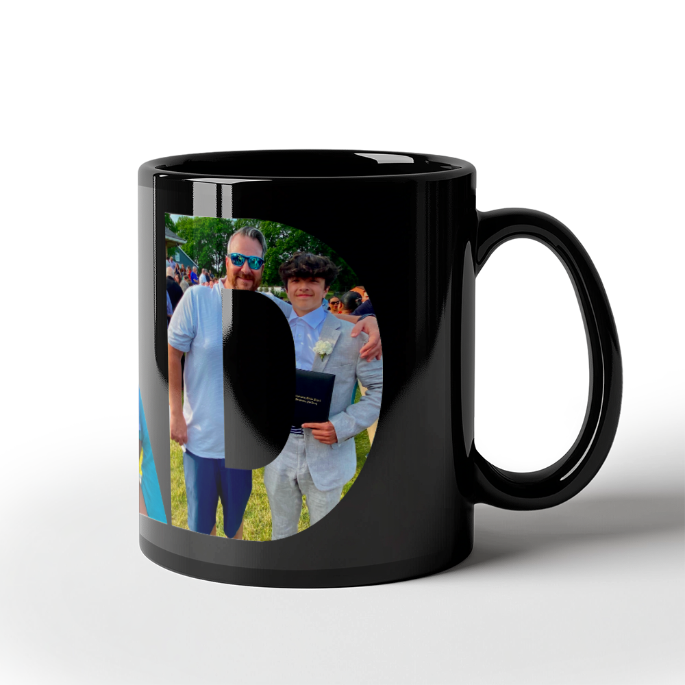 Black ceramic mug