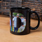 Testing Black Ceramic Mug - multi artwork